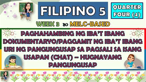 5 uri ng paghahambing|Filipino 5 Q4 Week 3 Paghahambing ng iba’t ibang  .